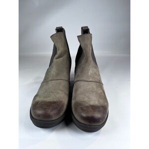 Sorel Womens Joan of Artic Leather & Textile Ankle Boots Size 8.5 Brown & Black